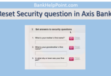 How to reset security question in AXIS bank