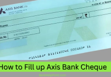 How to fill up Axis Bank Cheque